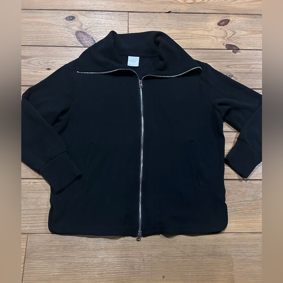 Varley Adair Zip Through Jacket Double Soft Size Large Black - Picture 5 of 13